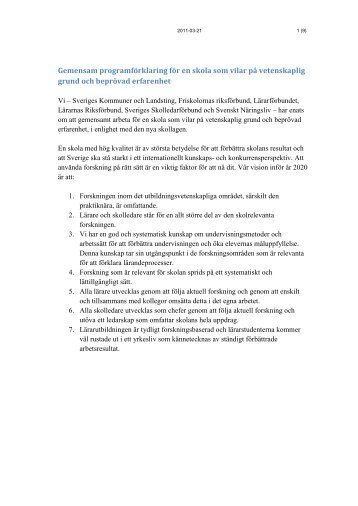 En skola som vilar pÃ¥ vetenskaplig grund och beprÃ¶vad erfarenhet