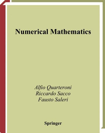 Quarteroni A., Sacco R., Saleri F. Numerical mathematics