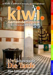 thema kiwi - Evangelische Kirchengemeinde Wiedenest