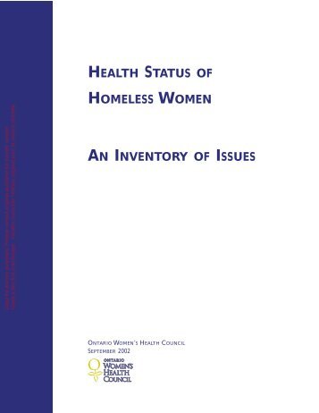 HEALTH STATUS OF HOMELESS WOMEN AN ... - YWCA Canada