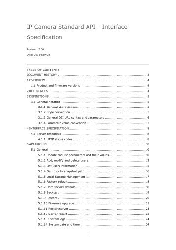 IP Camera Standard A..