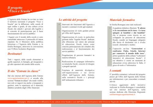 Fisco e Scuola - Direzione regionale Emilia Romagna - Agenzia ...