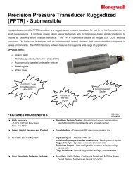 Precision Pressure Transducer Ruggedized (PPTR ... - Honeywell