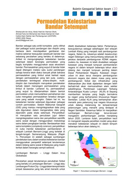 Buletin Geospatial Sektor Awam - Bil 1/ 2007 - Malaysia Geoportal