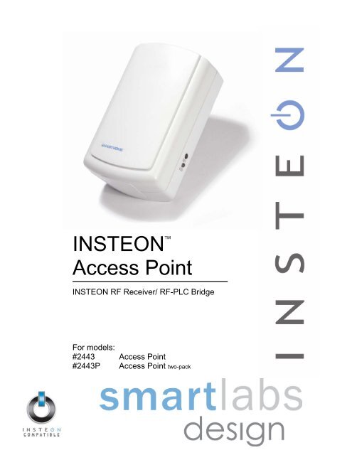 INSTEON-compatible Access Point User's Guide - SmartHome ...