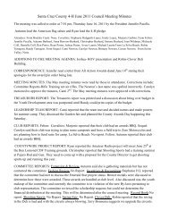 Santa Cruz County 4-H June 2011 Council Meeting Minutes