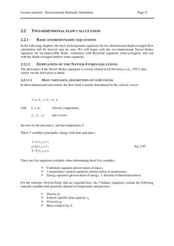 Derivation of the Navier-Stokes equation