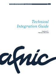 Technical Integration Guide - Afnic