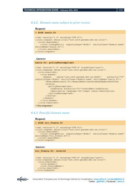 Technical Integration Guide - Afnic