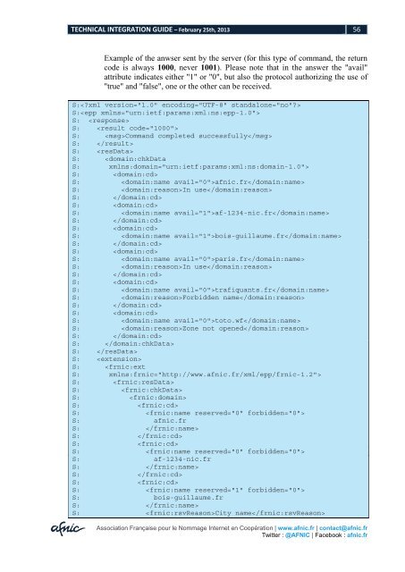 Technical Integration Guide - Afnic