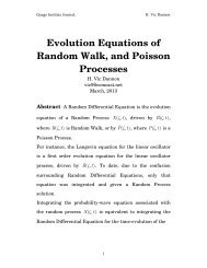 Evolution Equations of Random Walk and Poisson Processes