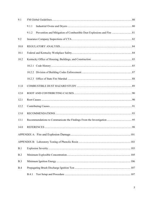 CTA Report, Draft 1, ISP Review - US Chemical Safety and Hazard ...