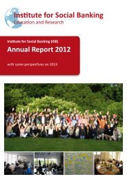 ISB Annual Report 2012 - Institute for Social Banking