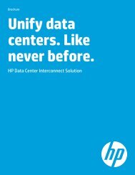 HP Data Center Interconnect Solution - HP Networking