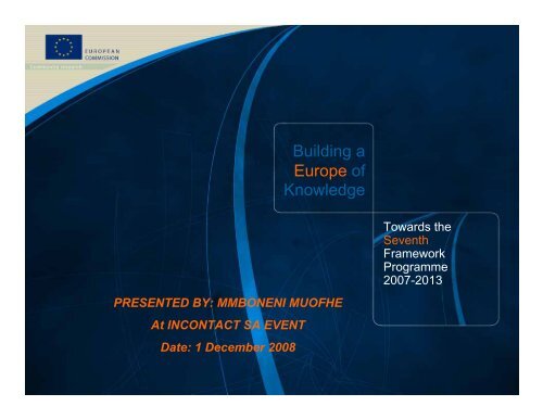 Overview of the European Union's Framework Programmes for