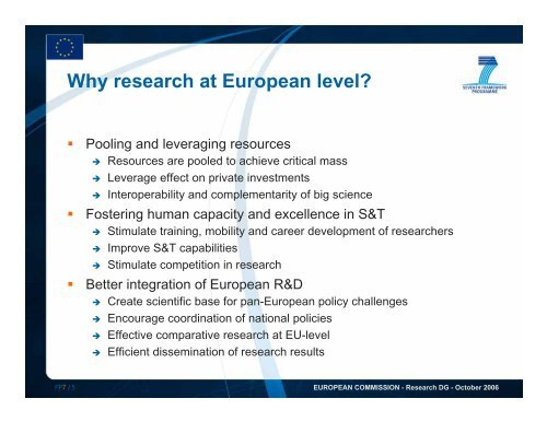 Overview of the European Union's Framework Programmes for