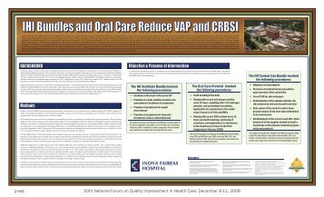 IHI Bundles and Oral Care Reduces VAP and CRBSI_PV