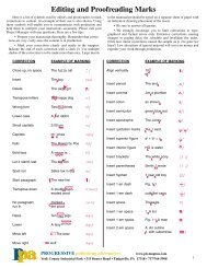 Editing and Proofreading Marks