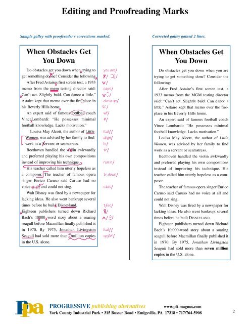 Editing and Proofreading Marks