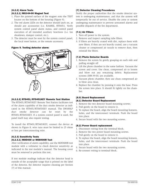 DH100LP Air Duct Smoke Detector with Extended Air Speed Range