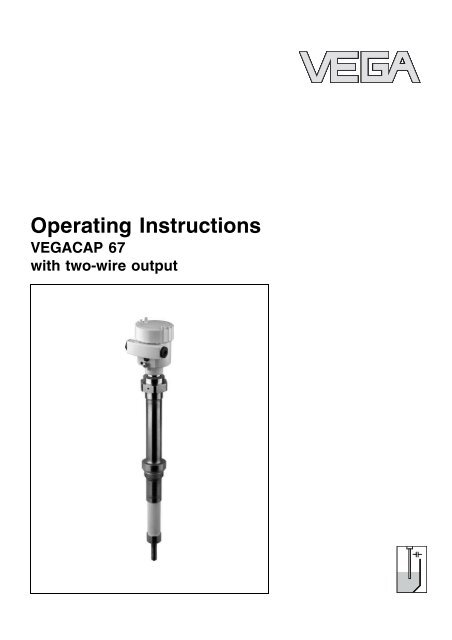 Operating Instructions - VEGACAP 67 with two-wire output - Insatech