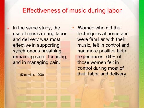 Music as Therapy for Pregnancy, Birth and Early Development