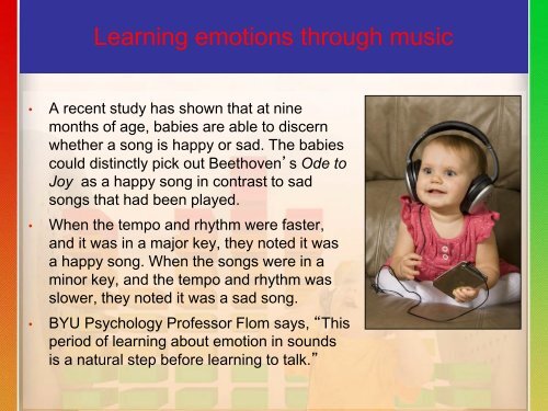 Music as Therapy for Pregnancy, Birth and Early Development