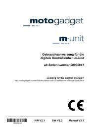 Gebrauchsanweisung fÃ¼r die digitale Kontrolleinheit m ... - motogadget