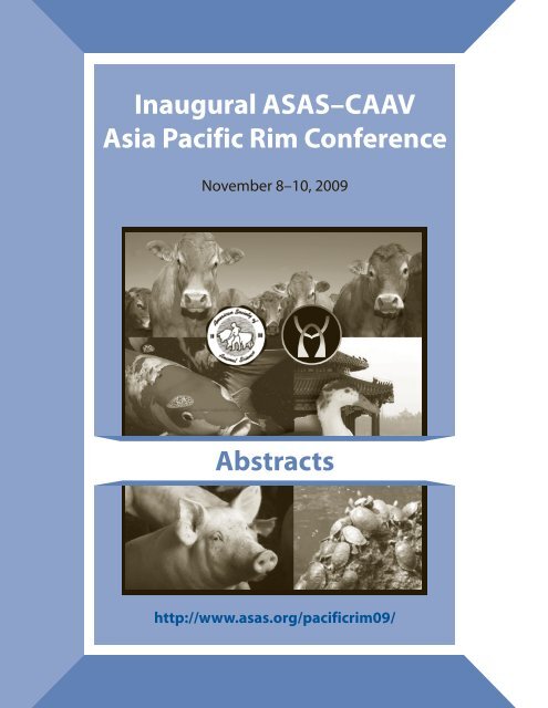 Inaugural ASASâCAAV Asia Pacif ic Rim Conference Abstracts