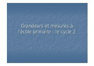 Grandeurs et mesures Ã  l'Ã©cole primaire - Cycle 2