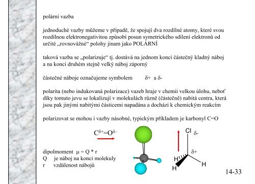 Organická chemie pro biochemiky malé opakování základních pojmů