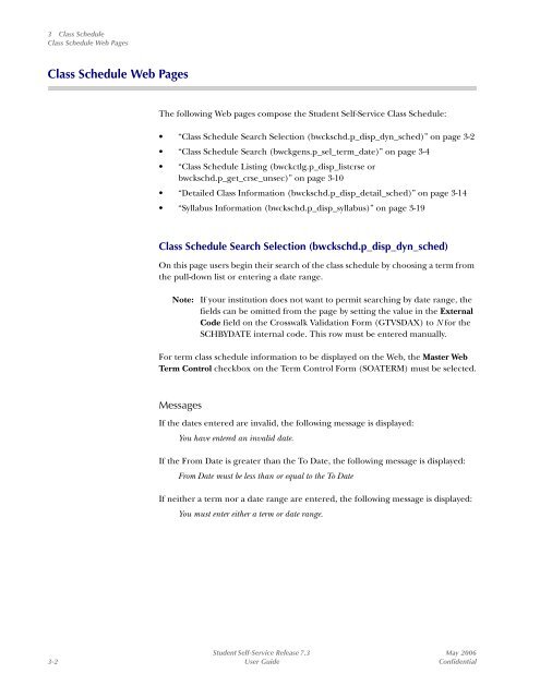 Banner Student Self-Service / User Guide / 7.3