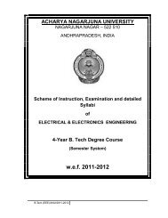 EEE Syllabus - Acharya Nagarjuna University