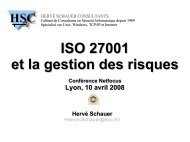 ISO 27001 et la gestion des risques - Herve Schauer Consultants