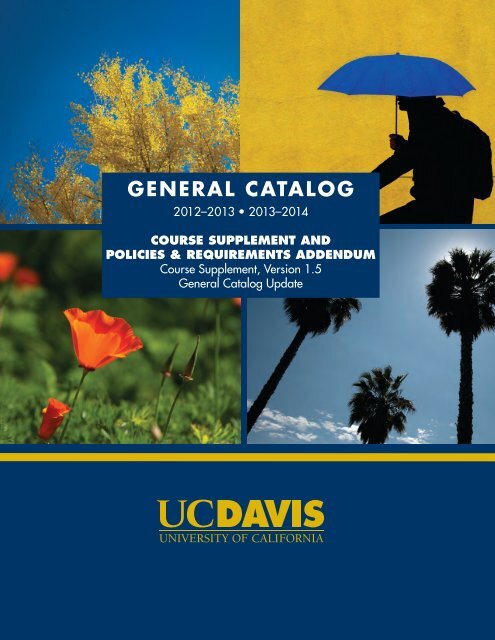 Version 1.5 - General Catalog - UC Davis