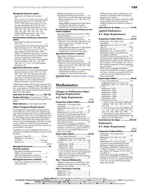 Version 1.5 - General Catalog - UC Davis