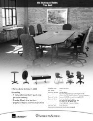 GSA Seating and Tables Price Book - American Seating