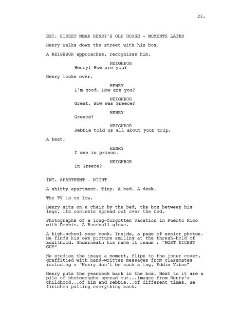 script for Henry's Crime - Whoa is (Not)