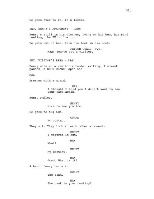 script for Henry's Crime - Whoa is (Not)