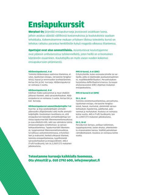 Yleisesite tuotteista (PDF) - Merplast Oy