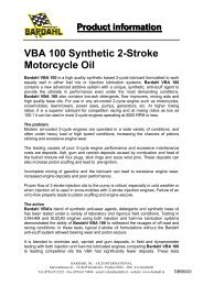 VBA 100 Synthetic 2-Stroke Motorcycle Oil - Bardahl