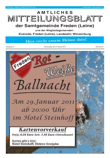 Zusteller/in für unser „Mitteilungsblatt Freden“ gesucht!