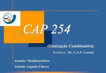 Clustering Search - Laboratório Associado de Computação e ...