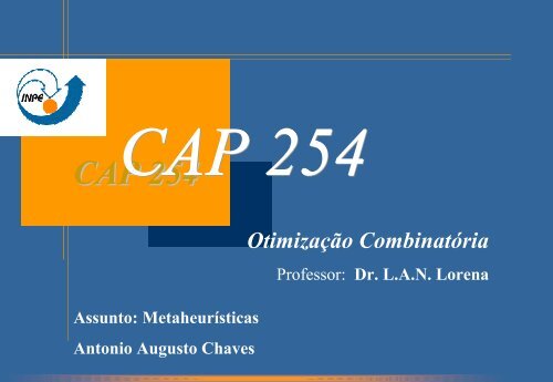 Clustering Search - Laboratório Associado de Computação e ...