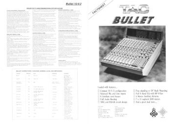 TAC Bullet - Analog Console Forum