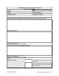 MSPB Grievance Form - Mississippi State Personnel Board