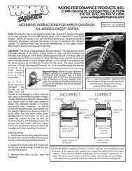 Models Except Softail) Mounting Instructions - Works Shocks