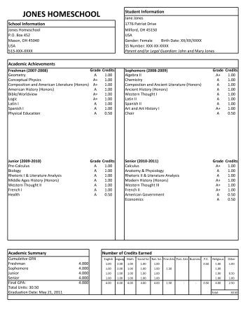 High school transcript software