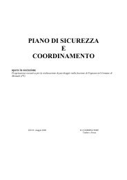 PIANO DI SICUREZZA E COORDINAMENTO - Comune di Montale