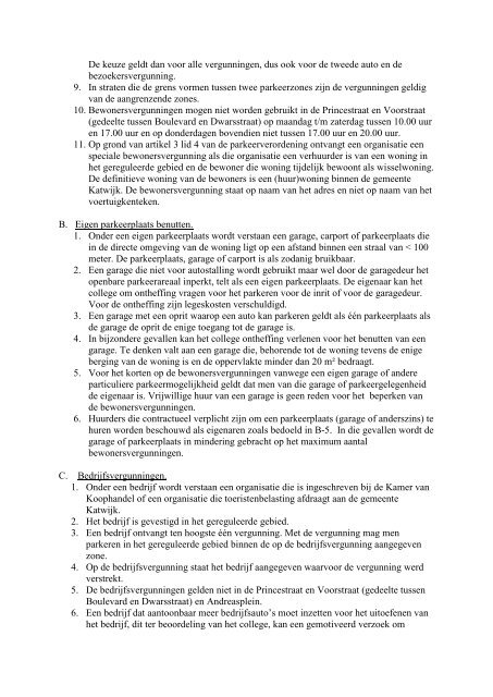 Beleidsregels parkeren mei 2010.pdf, pagina's 1-4 - Gemeente Katwijk